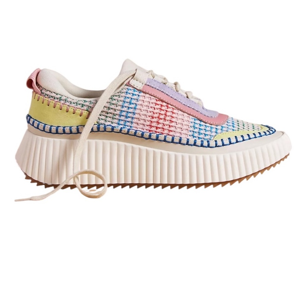 Dolce Vita Dolen 7.5 Colorful Woven Knit Platform Sneakers Women’s - Picture 3 of 10